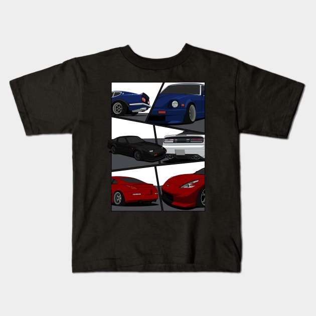 Nissan Z Kids T-Shirt by AutomotiveArt